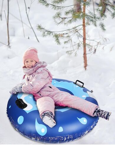 أنبوب قابل للنفخ شديد التحمل مقاس 47 بوصة من D-TEND للبالغين والأطفال، أنبوب مضاد للتجمد مقاوم للاهتراء للرياضة الشتوية الخارجية مع أصدقاء الأطفال in Kuwait