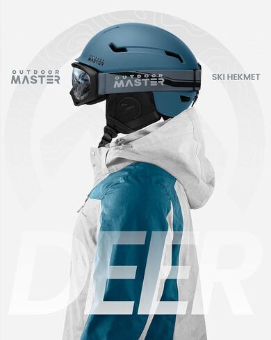 OutdoorMaster Deer Ski Helmet,Snowboard Helmet for Adults - Durable PC Shell, Protective EPS Foam & 12 Cooling Vents -Snow Helmets for Men, Women & Youth in Kuwait