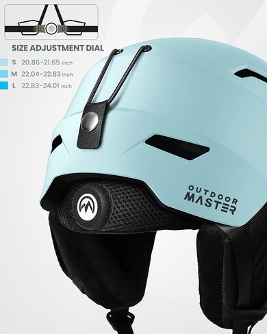 خوذة التزلج OutdoorMaster Deer، خوذة التزلج على الجليد للبالغين - هيكل متين من البولي كربونات، رغوة EPS الواقية و12 فتحة تبريد - خوذات الثلج للرجال والنساء والشباب in Saudi Arabia
