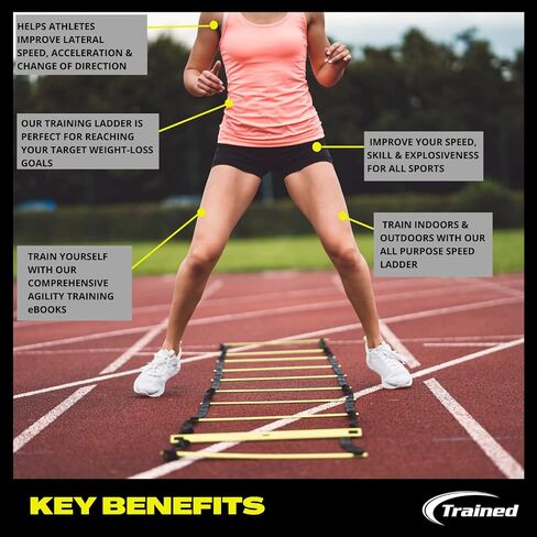 Agility Ladder 20ft, 2 Agility Drills eBook & Carry Case in Kuwait