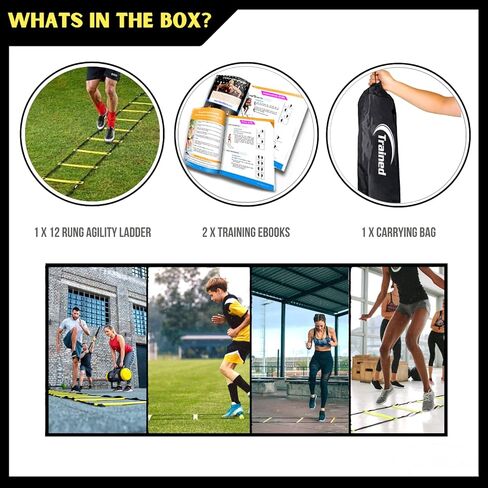 Agility Ladder 20ft, 2 Agility Drills eBook & Carry Case in Kuwait