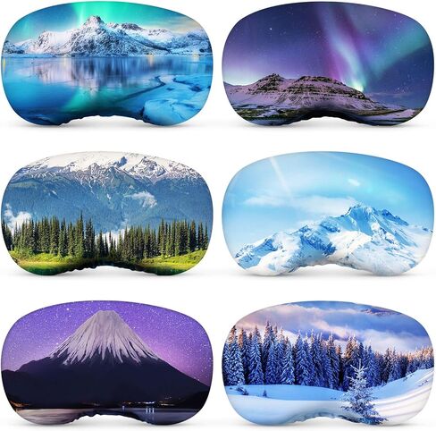 6 قطع من غطاء نظارات التزلج الواقي على الجليد وغطاء لنظارات التزلج على الجليد وغطاء عدسة نظارات التزلج هدايا لمحبي التزلج وتخزين السفر والثلج، وحماية العدسات من الغبار والخدش in Kuwait