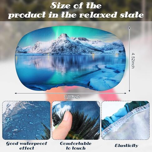 6 قطع من غطاء نظارات التزلج الواقي على الجليد وغطاء لنظارات التزلج على الجليد وغطاء عدسة نظارات التزلج هدايا لمحبي التزلج وتخزين السفر والثلج، وحماية العدسات من الغبار والخدش in Kuwait