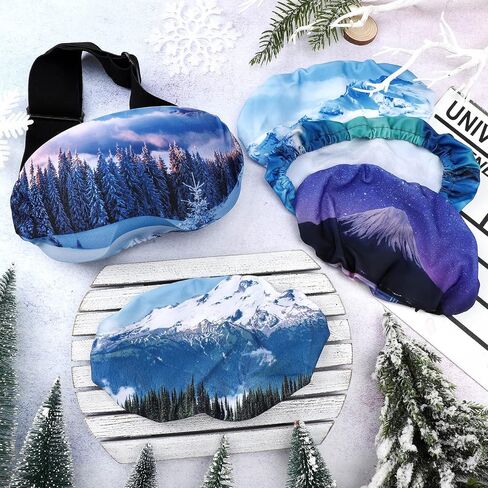 6 قطع من غطاء نظارات التزلج الواقي على الجليد وغطاء لنظارات التزلج على الجليد وغطاء عدسة نظارات التزلج هدايا لمحبي التزلج وتخزين السفر والثلج، وحماية العدسات من الغبار والخدش in Kuwait