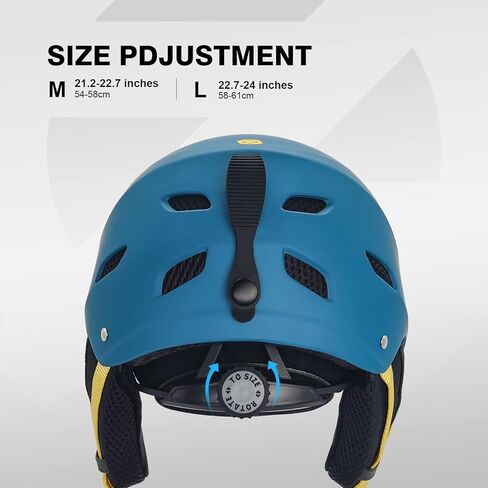 خوذة تزلج OTTEXPO للبالغين، هيكل صلب ABS واقي مقاوم للصدمات مع رغوة EPS، خوذة التزلج على الجليد للرجال والنساء والشباب in Kuwait