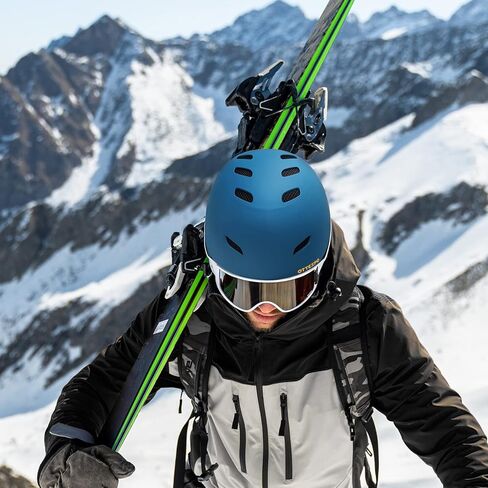 خوذة تزلج OTTEXPO للبالغين، هيكل صلب ABS واقي مقاوم للصدمات مع رغوة EPS، خوذة التزلج على الجليد للرجال والنساء والشباب in Kuwait