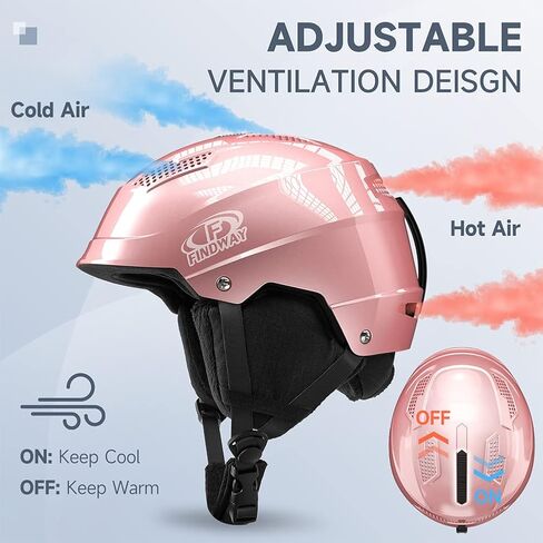 Findway Ski Helmet, Goggle Compatible Snowboard Helmet, Shockproof and Lightweight Snow Sports Helmet for Men, Women & Youth in Kuwait