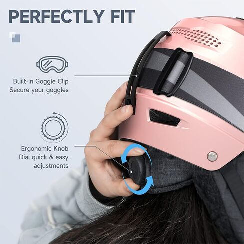 Findway Ski Helmet, Goggle Compatible Snowboard Helmet, Shockproof and Lightweight Snow Sports Helmet for Men, Women & Youth in Kuwait