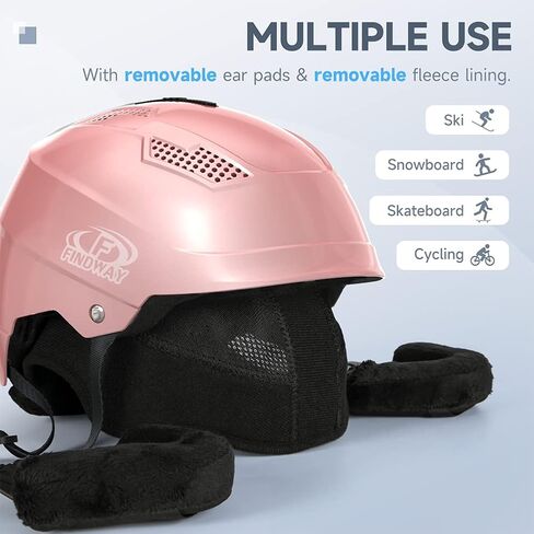 Findway Ski Helmet, Goggle Compatible Snowboard Helmet, Shockproof and Lightweight Snow Sports Helmet for Men, Women & Youth in Kuwait