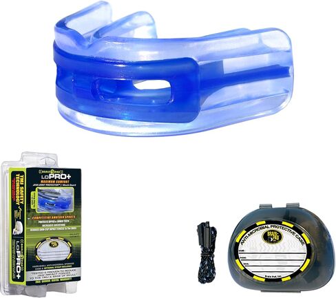 Brain-Pad LoPro+ Double Laminated Strap/Strapless YOUTH Mouthguard (Blue/Clear) in Kuwait