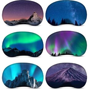 Moukeren 6 Pieces Goggle Cover Sleeve, Ski Snowboard Safety Goggle Cover Microfiber Protective Lens Scratch Dust Protection for Snow Ski Goggles Christmas Ski Lovers Gifts in Saudi Arabia