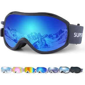 Supertrip Ski Goggles Men Women Anti-Fog Snow Goggles UV Protection Snowboard Goggles for Adult Youth