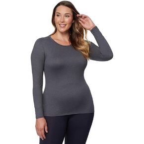 32 Degrees Heat Womens Ultra Soft Thermal Lightweight Baselayer Crew Neck Long Sleeve Top