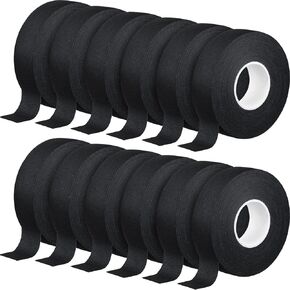 12 Roll Hockey Tape Multipurpose Cloth Tape, 1 Inch 21 Yards Bat Grip Tape Athletic Tape Blade and Handle Hockey Stick Tape for Lacrosse Baseball Bat Sports Gifts Accessories Equipment