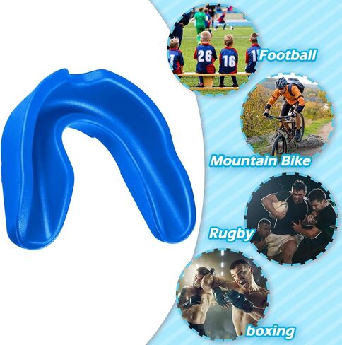 Frienda 50 قطعة من واقي الفم لكرة القدم للشباب، واقي الفم الرياضي الأزرق، درع الأسنان، حماية قطعة الفم للبالغين والأطفال الصغار، الملاكمة، كرة السلة، لاكروس، الفنون القتالية، الهوكي in Kuwait