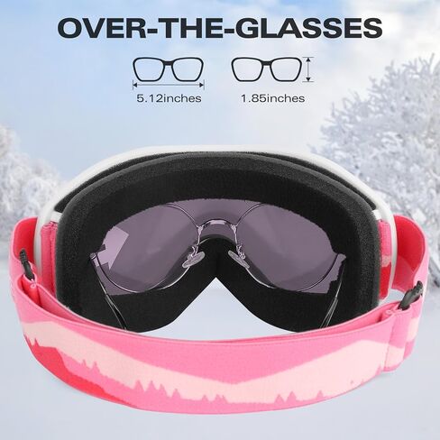 نظارات التزلج Supertrip للرجال والنساء، نظارات مضادة للضباب والثلج، نظارات حماية من الأشعة فوق البنفسجية على الجليد للشباب البالغين in Kuwait