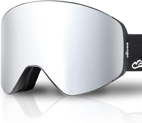 Seago Magnetic Ski Goggles for Adult Youth, Anti Fog 100% UV400 Protection Helmet Compatible in Kuwait
