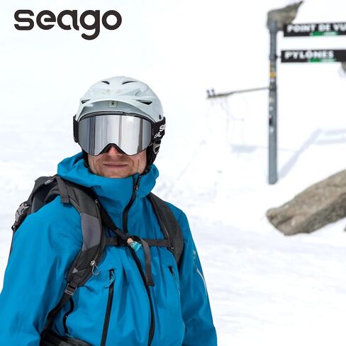Seago Magnetic Ski Goggles for Adult Youth, Anti Fog 100% UV400 Protection Helmet Compatible in Kuwait