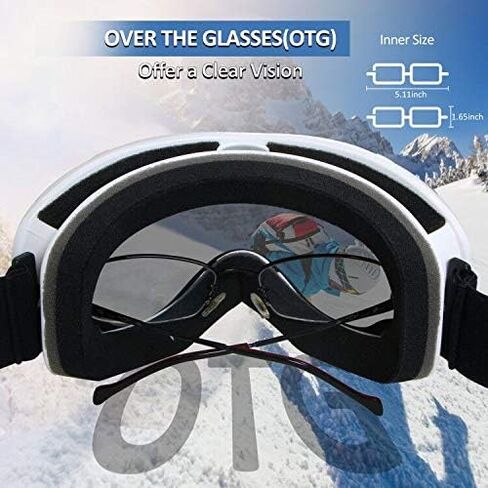 نظارات التزلج 4-FQ للرجال، نظارات الثلج للنساء، نظارات التزلج على الجليد OTG، نظارات رياضية للثلج، نظارات سنوبيل للشباب والبالغين... in Kuwait