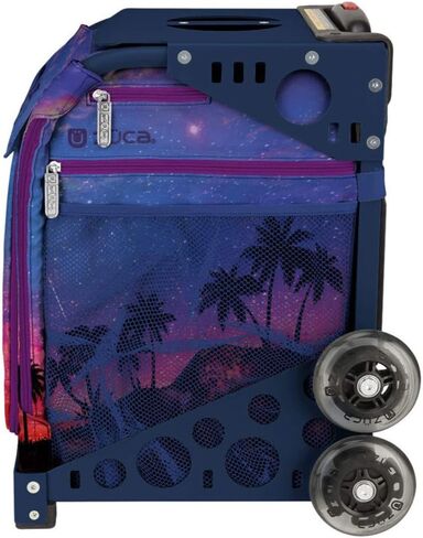 ZUCA Island Life Palm Trees Sport Insert Bag and Navy Frame with Flashing Wheels in Kuwait