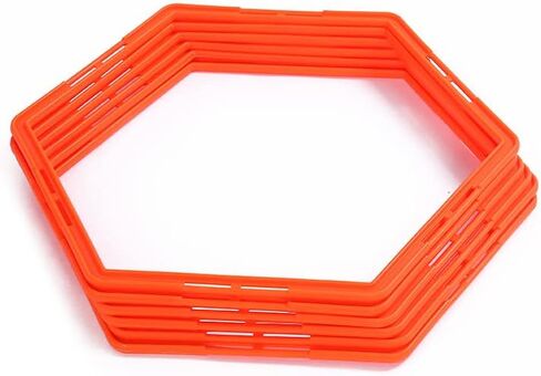 AHUIJ حلقة رشاقة سداسية / حلقة سرعة / سلم لرشاقة القدم، حواجز السرعة، تمرين الجسم بالكامل، معدات اللياقة البدنية المنزلية، أدوات التدريب الرياضي in Kuwait