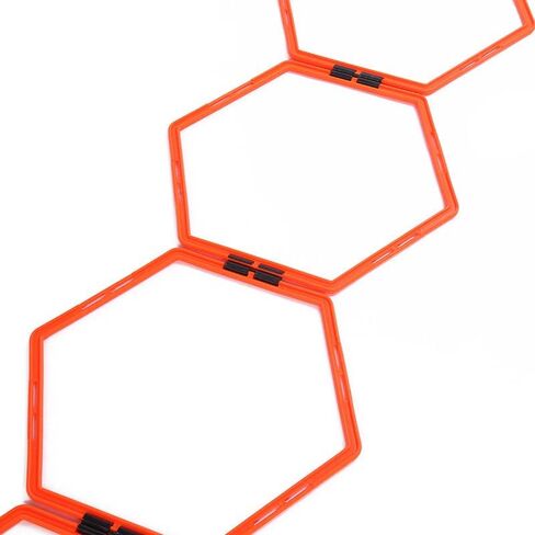 AHUIJ حلقة رشاقة سداسية / حلقة سرعة / سلم لرشاقة القدم، حواجز السرعة، تمرين الجسم بالكامل، معدات اللياقة البدنية المنزلية، أدوات التدريب الرياضي in Kuwait