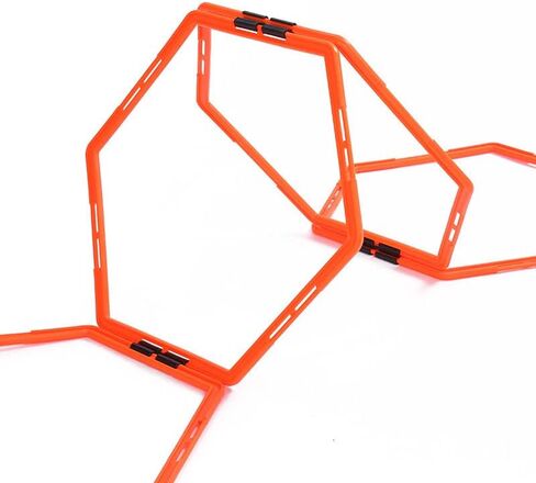 AHUIJ حلقة رشاقة سداسية / حلقة سرعة / سلم لرشاقة القدم، حواجز السرعة، تمرين الجسم بالكامل، معدات اللياقة البدنية المنزلية، أدوات التدريب الرياضي in Kuwait