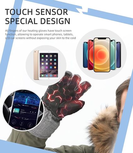 قفازات دافئة لموسم رائحة للرجال والنساء، قفازات شتوية تعمل بالبطارية للأنشطة الخارجية، ركوب الدراجات، المشي لمسافات طويلة، الصيد، صيد الأسماك، تخفيف مرض رينود in Kuwait