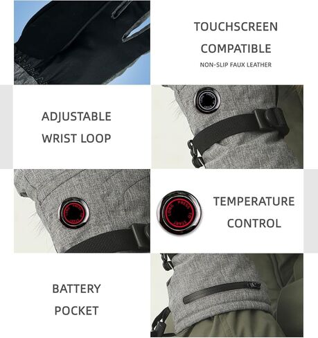 قفازات دافئة لموسم رائحة للرجال والنساء، قفازات شتوية تعمل بالبطارية للأنشطة الخارجية، ركوب الدراجات، المشي لمسافات طويلة، الصيد، صيد الأسماك، تخفيف مرض رينود in Kuwait