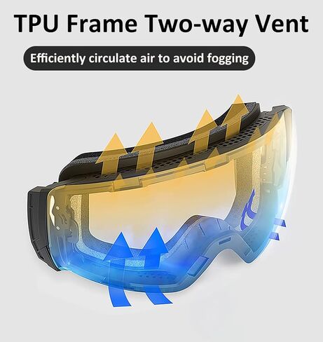 COPOZZ Polarized Ski Goggles Set, S3 Upgrade OTG Magnetic Snowboard Goggles UV Protection Skiing Goggles for Youth Men Women in Saudi Arabia