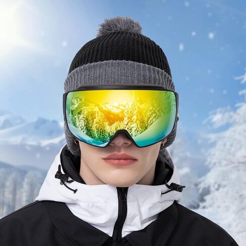 COPOZZ Polarized Ski Goggles Set, S3 Upgrade OTG Magnetic Snowboard Goggles UV Protection Skiing Goggles for Youth Men Women in Saudi Arabia