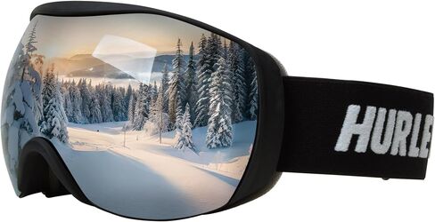 Hurley Adults' Ski Goggles - UV Protection Spherical Lens OTG Snow Goggles - Anti-Fog Snowboard Goggles for Men and Women in Saudi Arabia