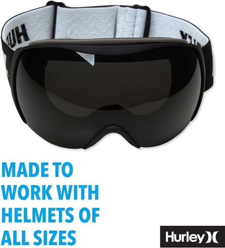 Hurley Adults' Ski Goggles - UV Protection Spherical Lens OTG Snow Goggles - Anti-Fog Snowboard Goggles for Men and Women in Saudi Arabia