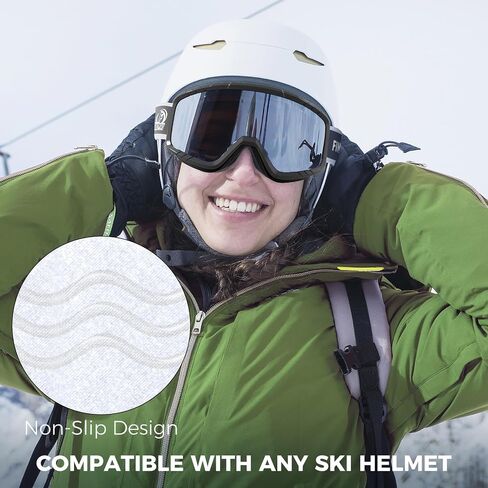 Findway Ski Goggles OTG, [2023 Upgraded] Snow Goggles for Adult Men Women Youth All Helmet Compatible Anti fog & glare & UV in Kuwait