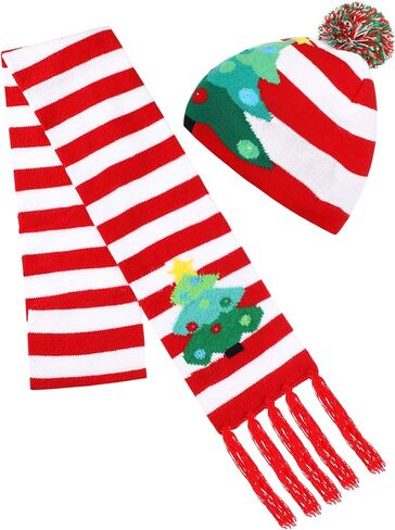 SATINIOR 2 Pieces Christmas LED Light-up Hats Xmas Light Up Scarf for Christmas Party in Saudi Arabia