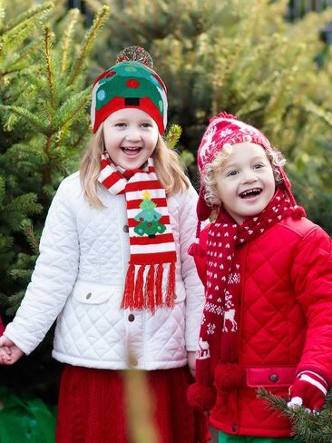 SATINIOR 2 Pieces Christmas LED Light-up Hats Xmas Light Up Scarf for Christmas Party in Saudi Arabia