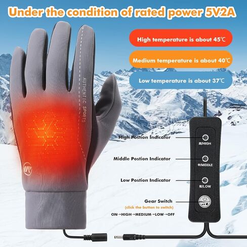 بست فاير قفازات حرارية للرجال والنساء مع وسادة تدفئة قابلة للازالة، قفازات تدفئة كهربائية بمنفذ USB للرياضة، قفازات تزلج كهربائية للتزلج في الهواء الطلق والتزلج على الجليد والدراجات النارية وركوب in Kuwait