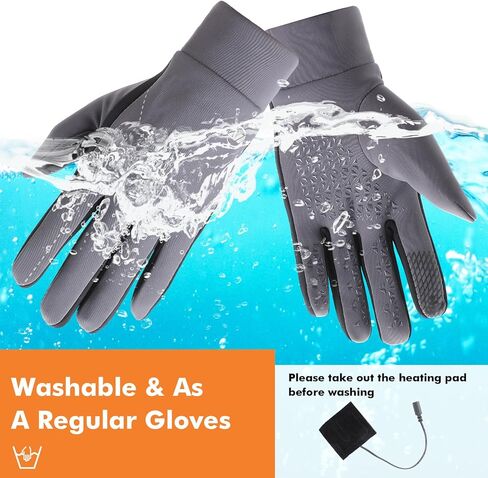 بست فاير قفازات حرارية للرجال والنساء مع وسادة تدفئة قابلة للازالة، قفازات تدفئة كهربائية بمنفذ USB للرياضة، قفازات تزلج كهربائية للتزلج في الهواء الطلق والتزلج على الجليد والدراجات النارية وركوب in Kuwait