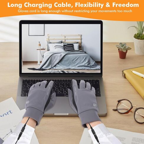 بست فاير قفازات حرارية للرجال والنساء مع وسادة تدفئة قابلة للازالة، قفازات تدفئة كهربائية بمنفذ USB للرياضة، قفازات تزلج كهربائية للتزلج في الهواء الطلق والتزلج على الجليد والدراجات النارية وركوب in Kuwait