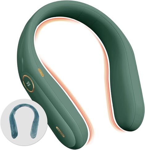 جهاز تدفئة الرقبة من ICEBIRDS قابل لإعادة الشحن، وسادة تدفئة معلقة بتقنية جديدة 2021 للرقبة، شاحن متنقل بقوة 8000 مللي أمبير في الساعة، 4 إعدادات للحرارة، علاج حراري رائع للرياضات الداخلية والخارجية، هدايا دافئة in Kuwait