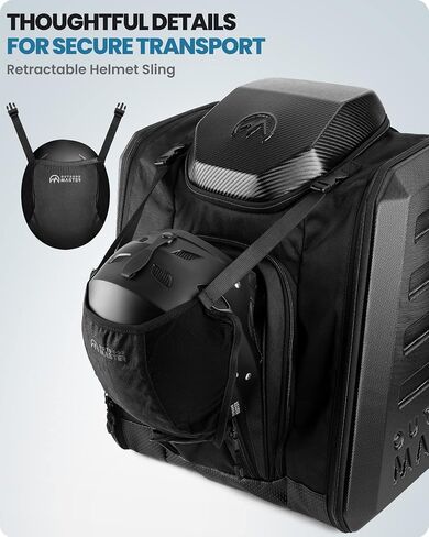 OutdoorMaster Boot Bag - Hard Case Ski Boots and Snowboard Boots Bag, Excellent for Travel with Waterproof Exterior & Bottom - for Men, Women and Youth, 65L in Saudi Arabia