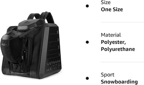 OutdoorMaster Boot Bag - Hard Case Ski Boots and Snowboard Boots Bag, Excellent for Travel with Waterproof Exterior & Bottom - for Men, Women and Youth, 65L in Saudi Arabia