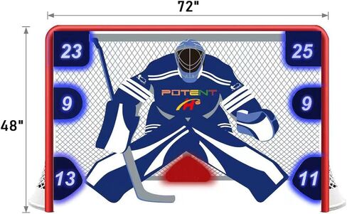 مدرس إطلاق النار الرقمي القوي للهوكي - أهداف الأهداف المضيئة للشبكة w. لوحة النتائج/مؤقت العد التنازلي - تدريب على التسديد على الجليد - تشغيل/إيقاف الجليد - مساعد تدريب الهوكي النهائي للقناصين in Kuwait