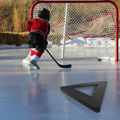 LAJIAOZ Hockey Extreme Triangle Passer Rebounder معدات تدريب الهوكي شديدة التحمل لتدريب لاعب الهوكي على الجليد، والأرض الجافة تعمل على تحسين مهارات التمرير والتصويب وفتحات التمرير مقاس 26 بوصة in Kuwait