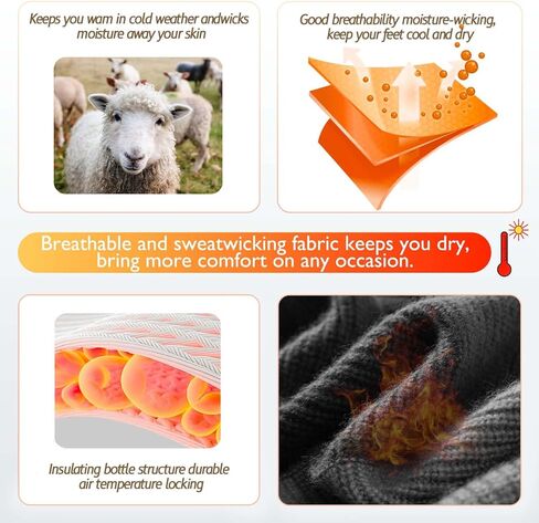 جوارب DarkCom 4 أزواج للرجال والنساء للتزلج مريحة، جوارب تزلج دافئة، جوارب للتزلج على الجليد قابلة للتنفس in Kuwait