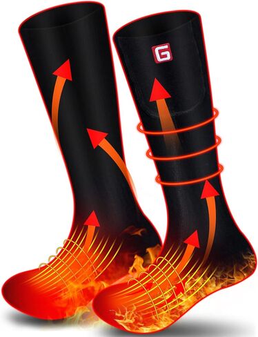 Spring Heated Socks Rechargeable Battery Heated Socks for Men Women,Thermal Insulated Heated Socks,Electric Winter Warm Heating Socks Sports Outdoor Hiking Climbing Hunting Foot Warmer in Kuwait