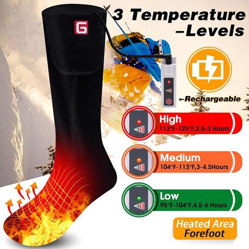 Spring Heated Socks Rechargeable Battery Heated Socks for Men Women,Thermal Insulated Heated Socks,Electric Winter Warm Heating Socks Sports Outdoor Hiking Climbing Hunting Foot Warmer in Kuwait