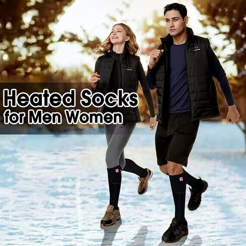 Spring Heated Socks Rechargeable Battery Heated Socks for Men Women,Thermal Insulated Heated Socks,Electric Winter Warm Heating Socks Sports Outdoor Hiking Climbing Hunting Foot Warmer in Kuwait