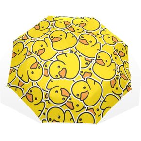 JHKKU Folding Umbrella Travel Umbrella Tri-fold Rain Umbrella Windproof UV Protection Umbrella Compact Strong Portable Umbrella for Men and Women