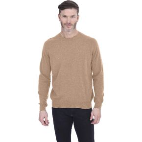 Cashmeren Men's Basic Crewneck Sweater 100% Pure Cashmere Long Sleeve Round Neck Pullover